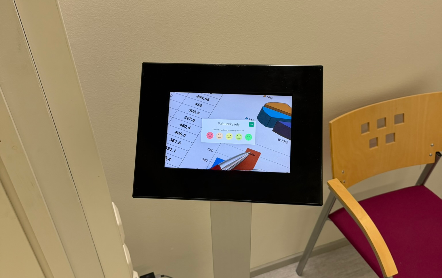 Kyselyt tablet-ständillä